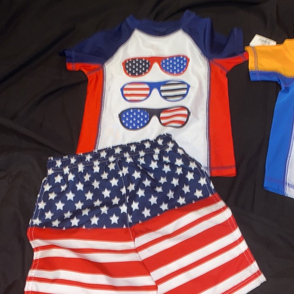 24m boys swim set lot, boys bathing suits, NWT, 2 different patterns. Brand new - Picture 2 of 15